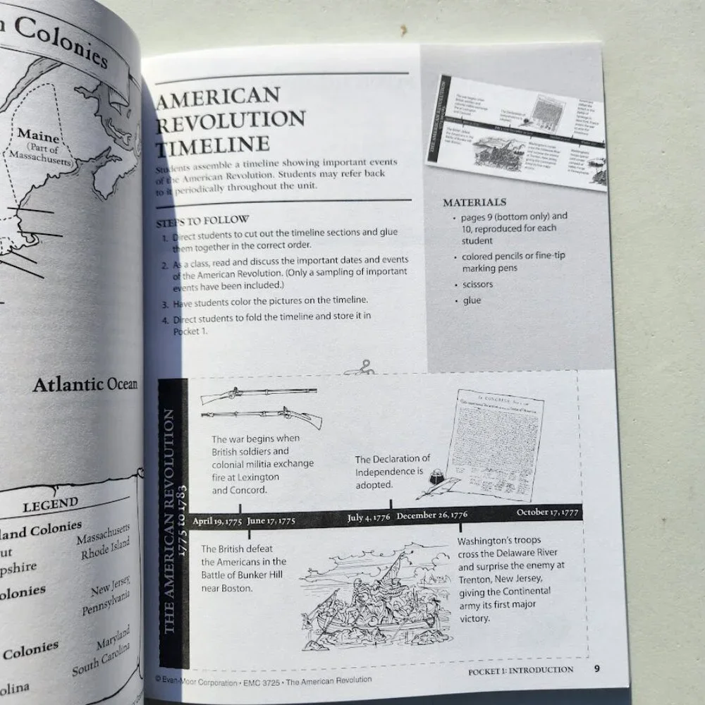 History Pockets The American Revolution  Paperback Book Activity Book Workbook